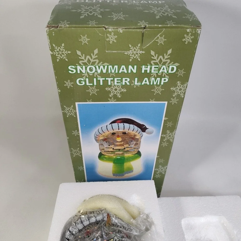Snowman Head‎ Glitter Lamp With Original Box